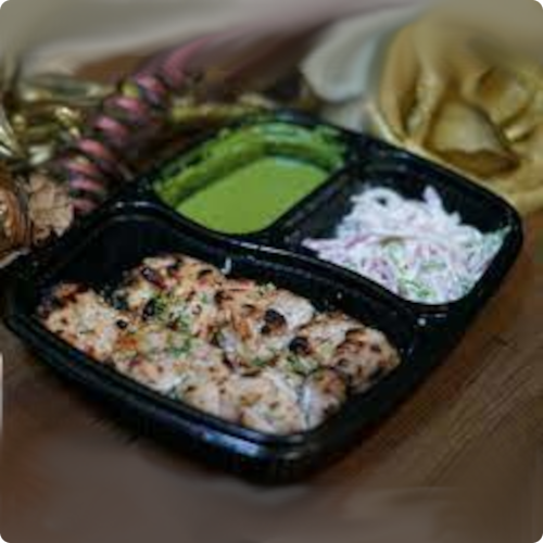 3 compartment meal tray with lid small pack of 25pcs